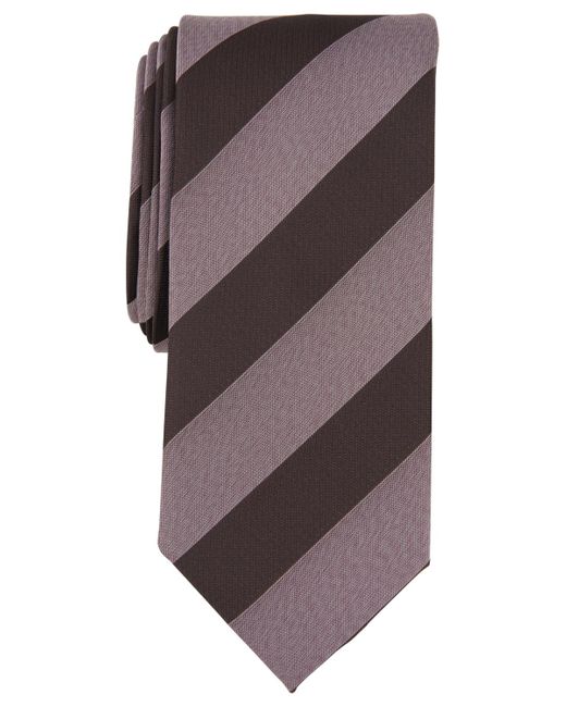 Tallia Brown Casella Stripe Tie for men