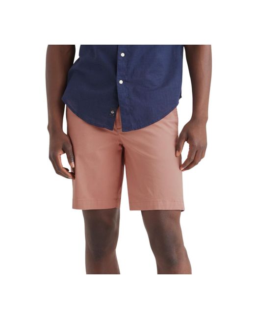 Dockers Blue Straight-fit Ultimate Shorts for men