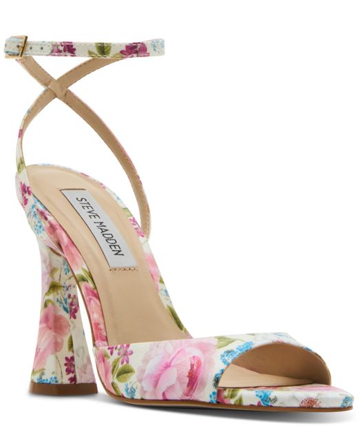 Steve Madden Metallic Beki Two-piece Flare-heel Sandals