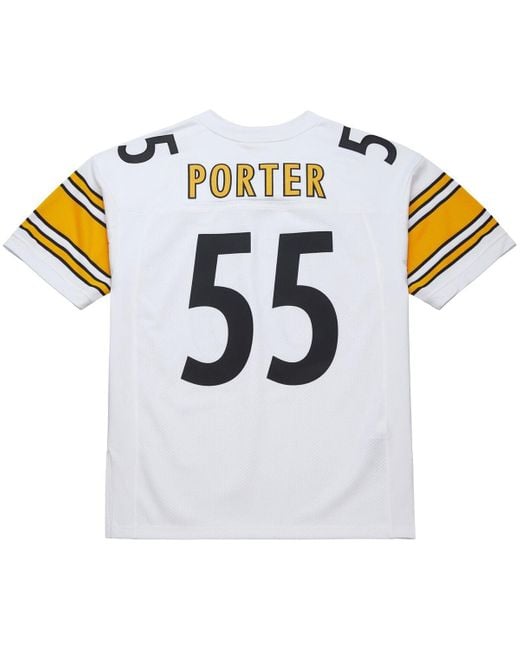 Mitchell & Ness White Â Joey Porter Pittsburgh Steelers 2005 Authentic Throwback Retired Player Jersey for men