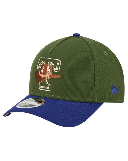 KTZ Green Texas Rangers City Feature 9forty A-frame Adjustable Hat for men