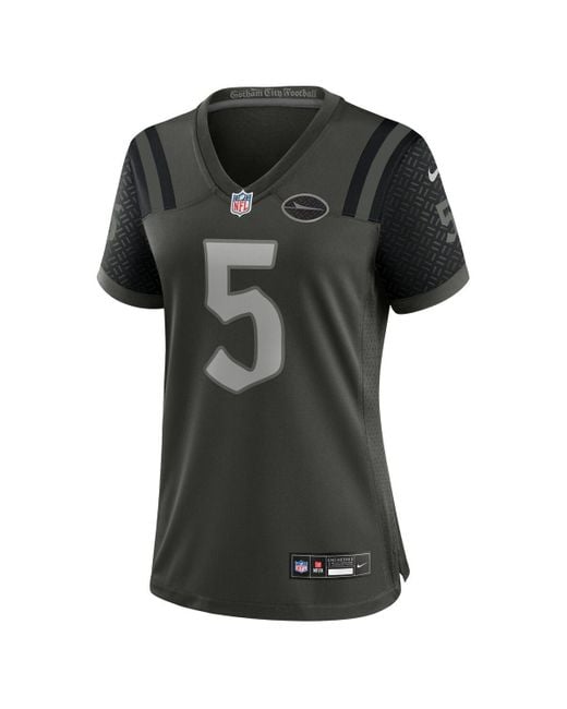 Nike Black Garrett Wilsonâ Gotham New York Jets 2025 Rivalries Collection Game Jersey