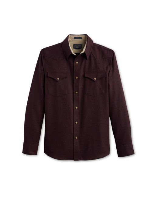 Pendleton Purple Canyon Button-down Wool Western Shirt for men