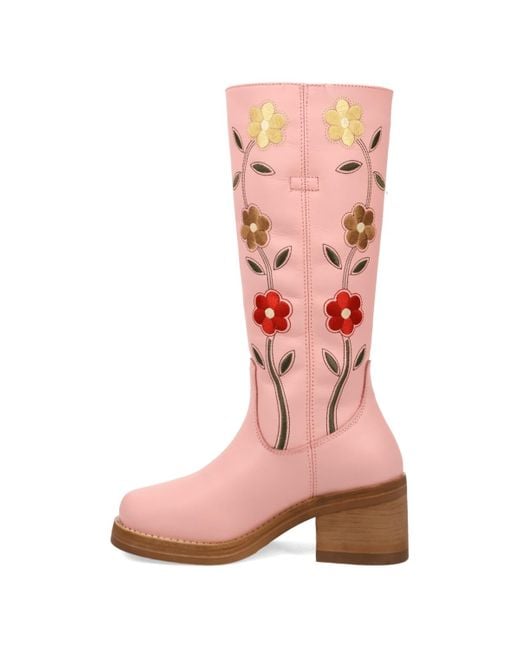 Dingo Pink Bloom Leather Boot