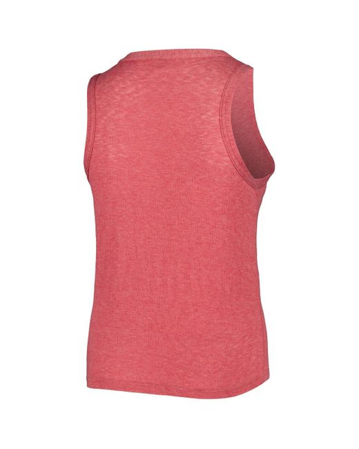 Soft As A Grape Red St. Louis Cardinals Plus Size High Neck Tri-blend Tank Top