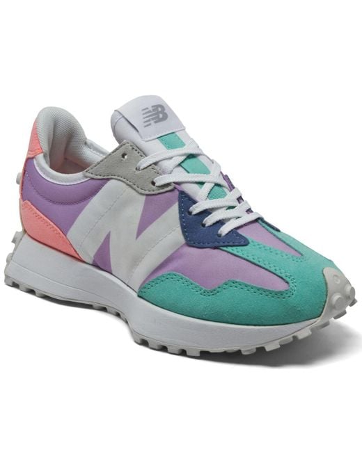 New Balance Denim 327 Casual Sneakers From Finish Line - Lyst