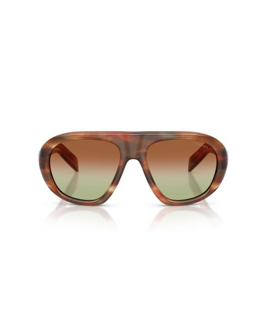 Prada Brown Geometric Sunglasses