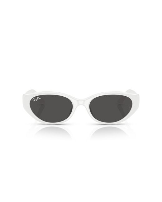 Ray-Ban White Large Sunglasses
