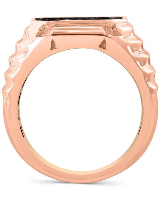 Effy Pink Effy Ruby Cluster Ridge Texture Ring (1-1/20 Ct. T.w. for men