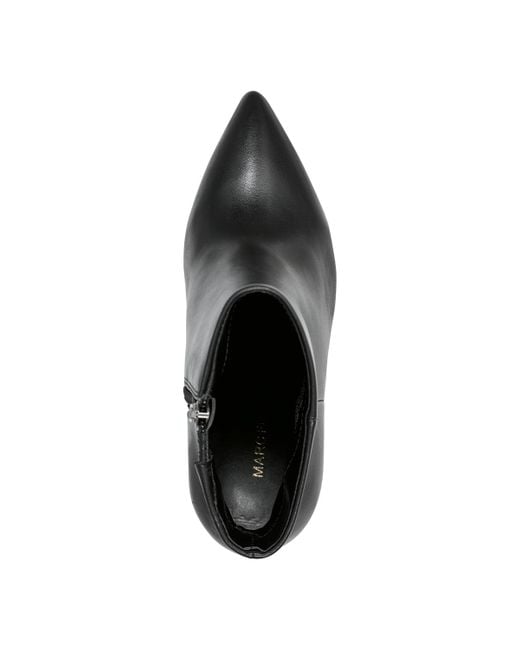 Marc Fisher Black Gaylen Block Heel Pointy Toe Dress Booties