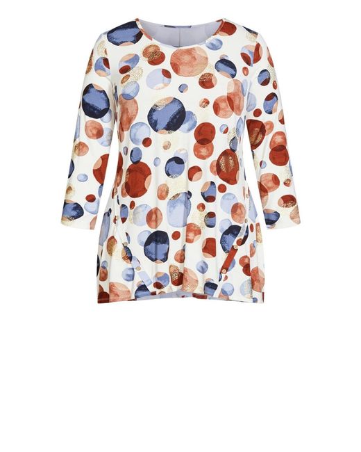 Avenue Blue Plus Size Leisure Button Tunic