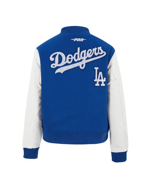 Pro Standard Blue Â Los Angeles Dodgers Game Day Classics Wool Full-zip Varsity Jacket