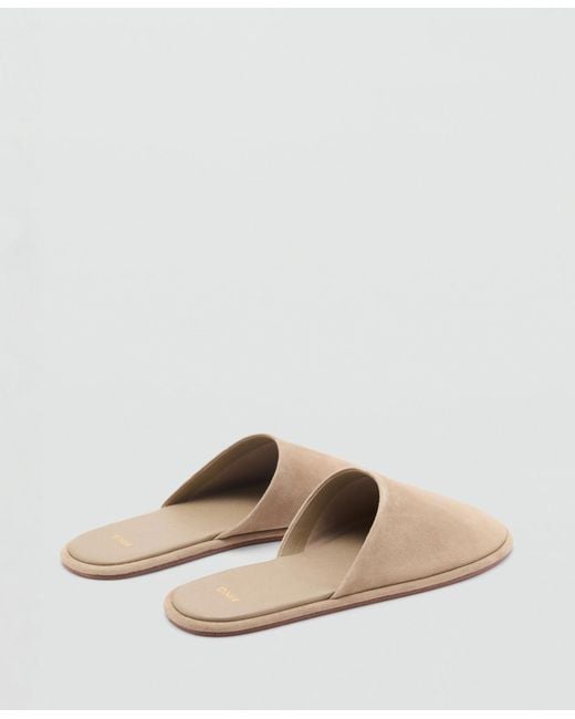 Mango Natural Suede Sling Back Shoes