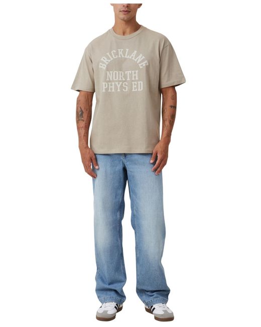Cotton On Gray Loose Fit College T-shirt for men