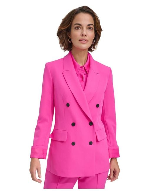 DKNY Pink Double-breasted Jacket