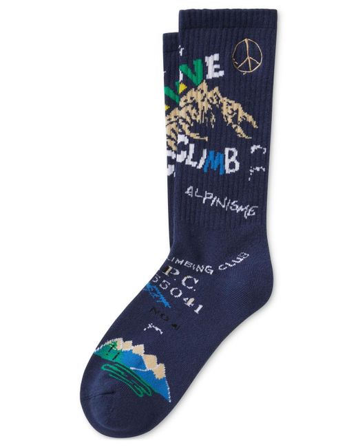 Polo Ralph Lauren Blue Peace & Love Crew Socks for men