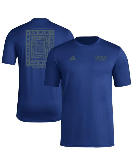 Adidas Blue San Diego Fc Local Wrap T-shirt for men