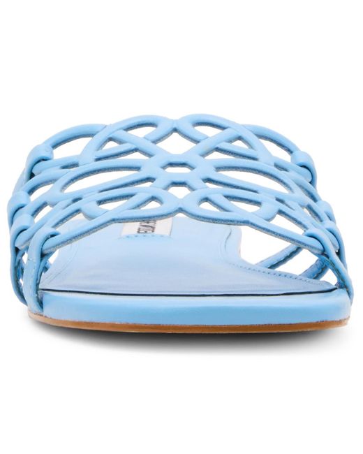 Steve Madden Blue Lotus Slide Square-toe Flat Sandals