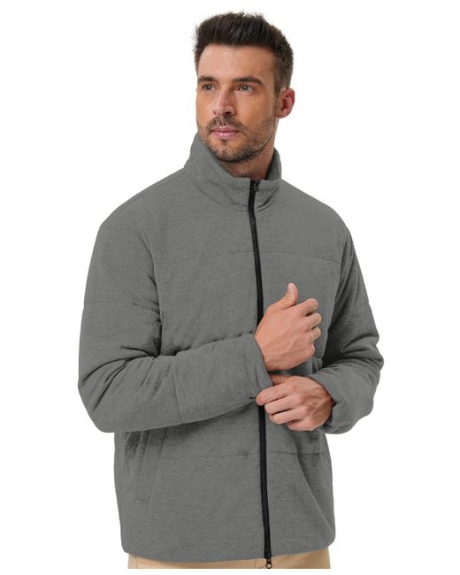 Hawke & Co. Gray Quilted Stretch Full-zip Jacket for men
