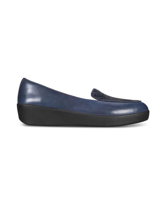 fitflop navy loafers