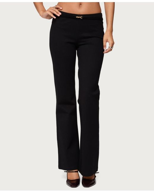 Edikted Black Metiza Flared Pants