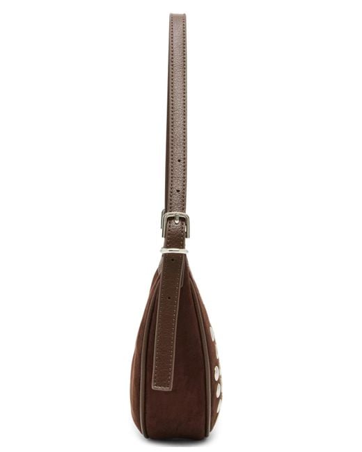 Madden Girl Metallic Rhisu Crescent Zipper Shoulder Bag