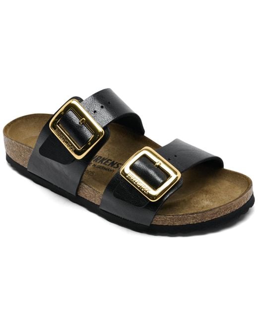 Birkenstock Black Sydney Luxe Buckle Birko-flor Sandals From Finish Line