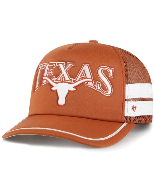 '47 Brown Texas Texas Longhorns Sideband Trucker Adjustable Hat for men