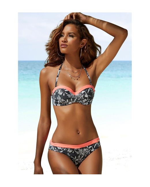 Lascana Brown Printed Classic Bikini Swimsuit Bottom