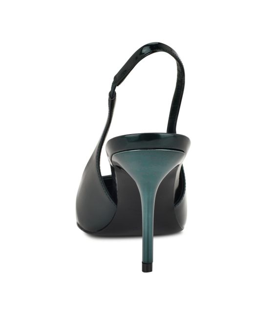 Nine West Green Palomma Slingback Stiletto Pumps