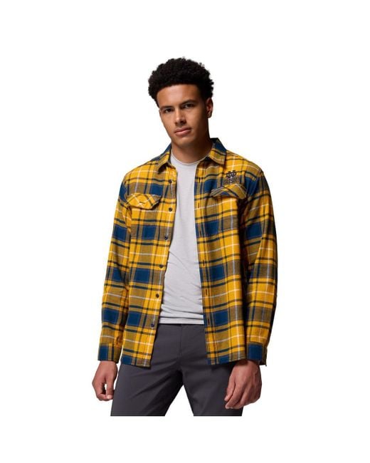 Columbia Metallic Notre Dame Fighting Irish Flare Gun Omni-wick Flannel Long Sleeve Button-up Shirt for men