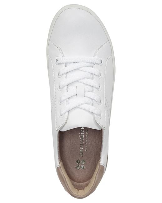 Naturalizer White Morrison Lace Up Sneakers