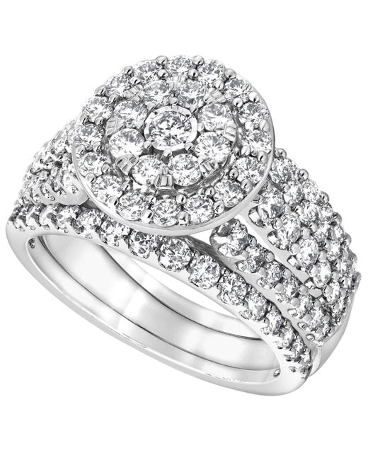 Macy's White Certified Diamond Bridal Set Two Band Ring (2 Ct. T.w.