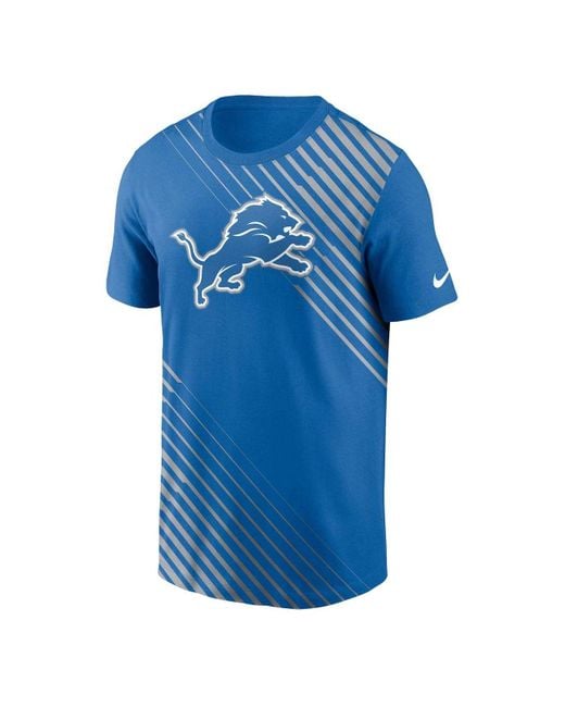 Nike Blue Detroit Lions Yard Line Fashion Asbury T-shirt for Men