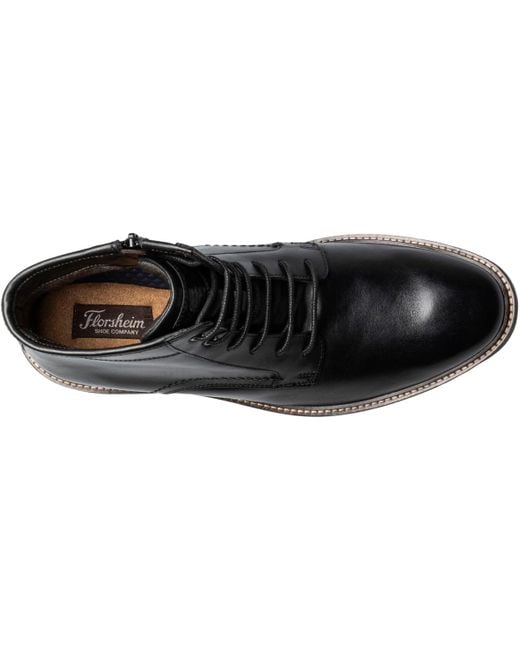 Florsheim Black Forge Plain Toe Lace Up Boot for men