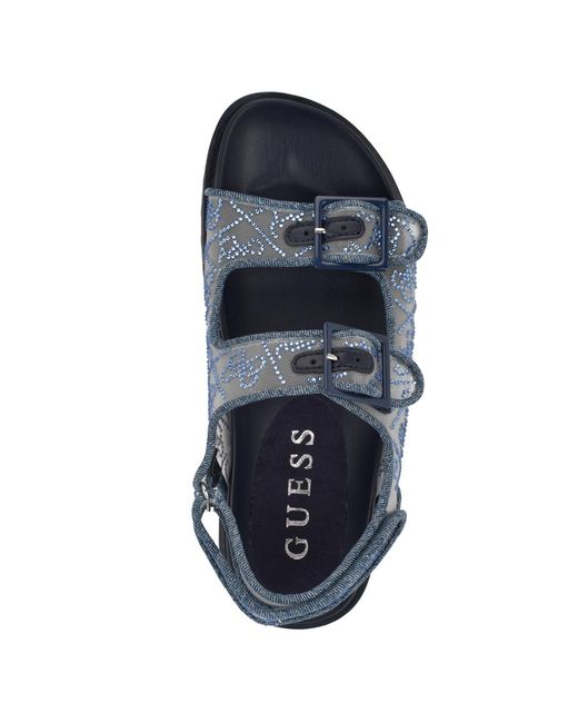 Guess Blue Frella Round Toe Sandals