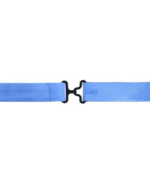 Trafalgar Blue Sutton Solid Color Silk Bow Tie for men