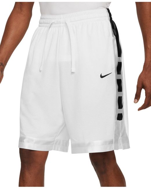 Nike Synthetic Dri-fit Elite Basketball Shorts in White/Black (White ...