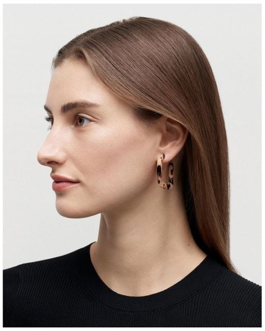 Machete Natural Midi Square Hoops