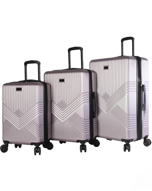 Nicole Miller Purple Nicki 3 Piece luggage Set