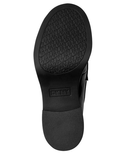 DKNY Black Civelli Heeled Loafer With Round Toe Mule