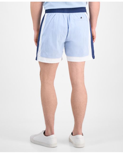 Boss Blue Boss By Colorblocked Drawstring 5" Swim Shorts for men