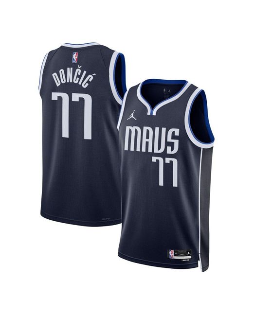 Nike Brand Luka Doncic Navy Dallas Mavericks 2022/23 Statement Edition ...