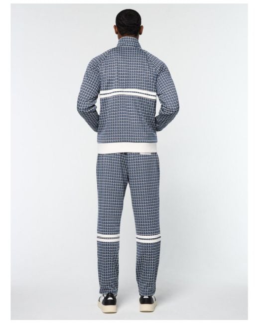 Sergio Tacchini Blue Dallas Houndstooth Track Jacket for men