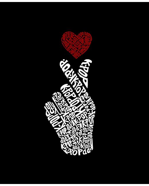 LA Pop Art Black K-pop Word Art Short Sleeve T-shirt for men