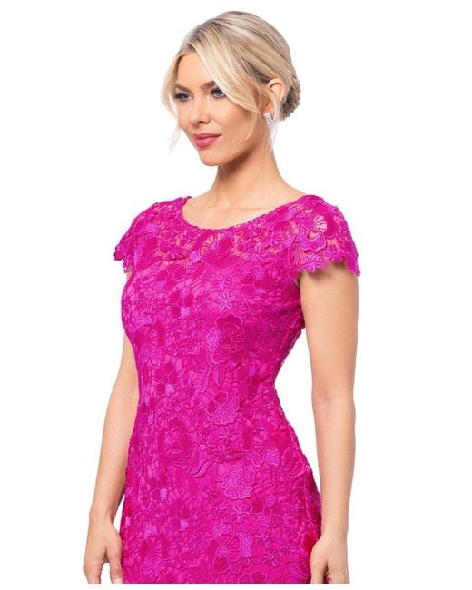 Xscape Pink Lace Sheath Dress