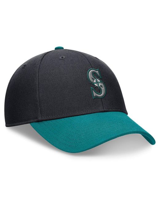 Nike Blue Navy/teal Seattle Mariners Evergreen Club Performance Adjustable Hat for men