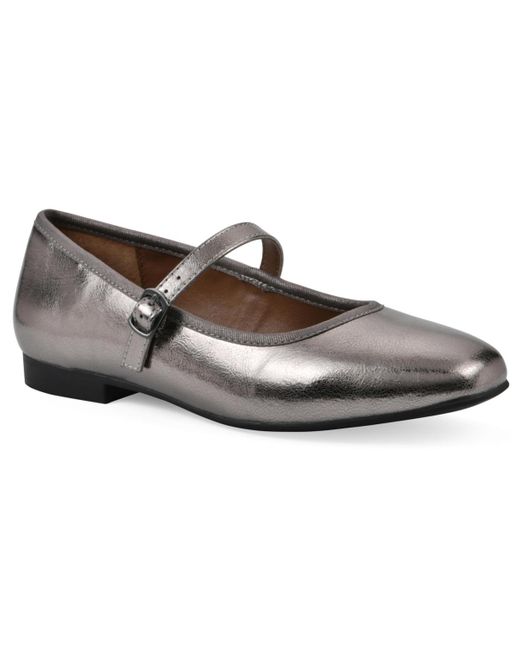 White Mountain Brown Boch Mary Jane Flats