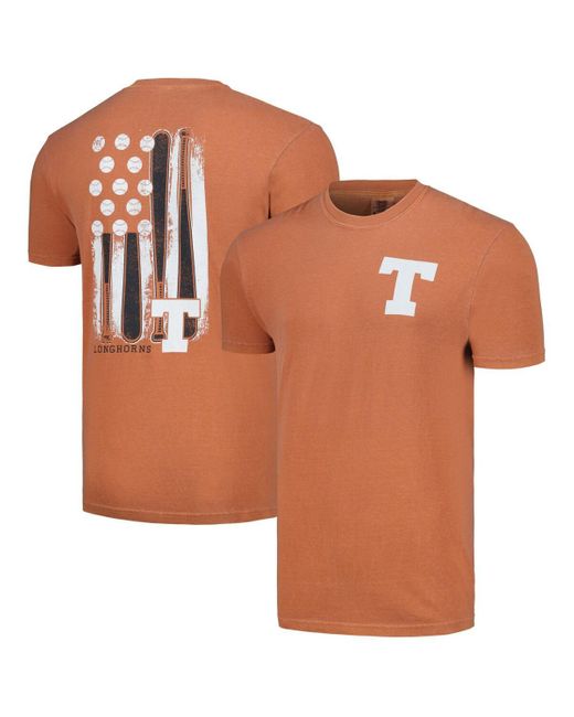 Image One Brown Texas Orange Texas Longhorns Baseball Flag Comfort Colors T-shirt for men