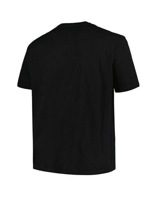 Profile Black Philadelphia Flyers Big Tall Arch Over Logo T-shirt for men